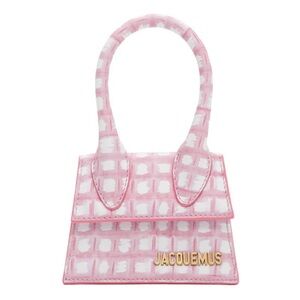 Jacquemus Pink Check 'Le Chiquito' Clutch
